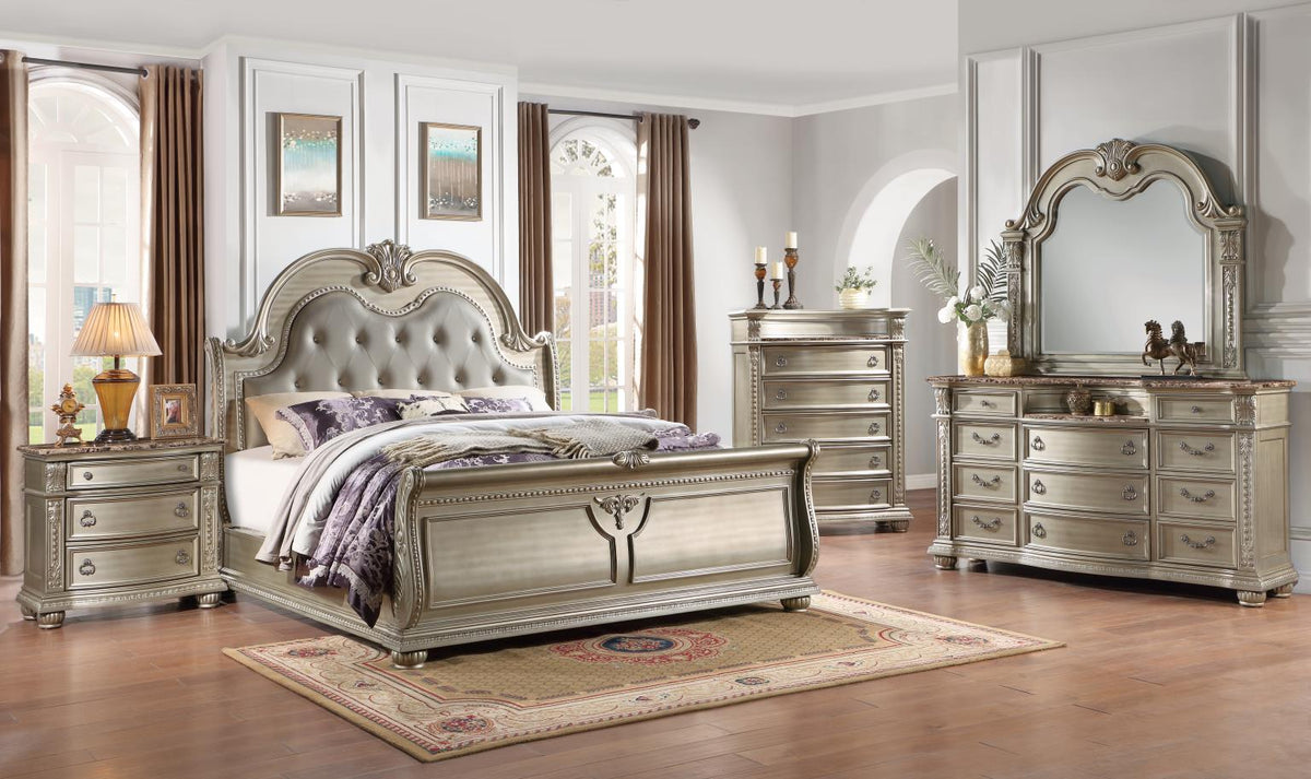 Champagne Queen 3-Piece Bedroom Set