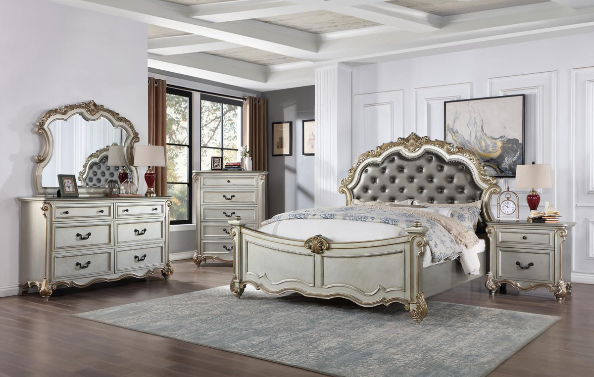 Antique Platinum Bed
