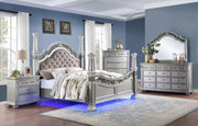 Silver Metallic King 3-Piece Bedroom Set