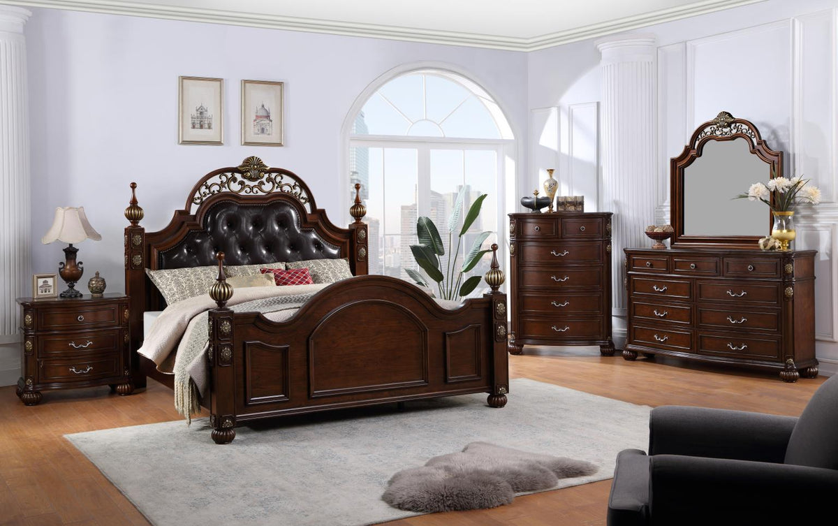 Warm Brown Queen 3-Piece Bedroom Set B065