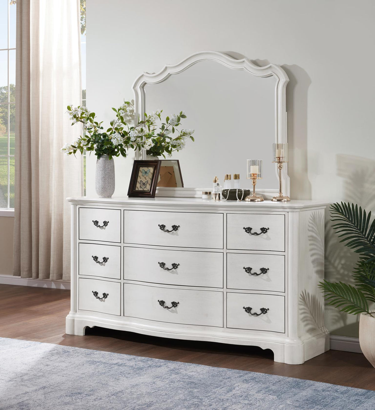 Antique White Mirror