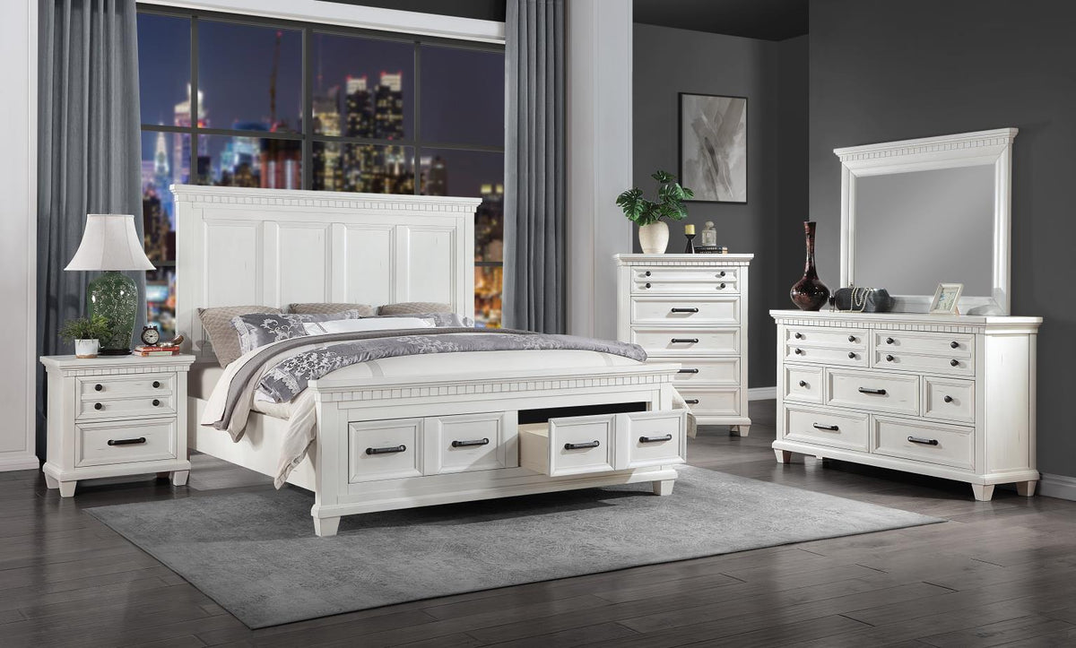 White Queen 5-Piece Bedroom Set B078