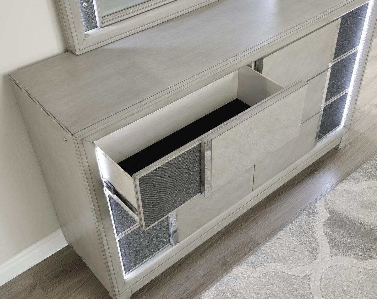 Gray Queen 5-Piece Bedroom Set B090