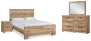 Hyanna King Panel Bed, Dresser, Mirror, and Nightstand