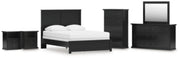 Maribel Queen Panel Bed, Dresser, Mirror, Chest and 2 Nightstands