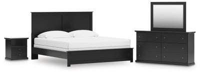 Maribel King Panel Bed, Dresser, Mirror and Nightstand