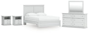 Bostwick Shoals Queen Panel Bed, Dresser, Mirror and 2 Nightstands