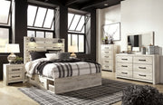 Cambeck Queen Panel Bed with Storage, Dresser, Mirror and 2 Nightstands