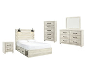 Cambeck Queen Panel Bed with Storage, Dresser, Mirror, Chest and Nightstand