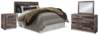Derekson Queen Panel Headboard, Dresser, Mirror and Nightstand