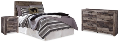 Derekson Full Panel Headboard, Dresser and Nightstand