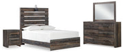 Drystan Full Panel Bed, Dresser, Mirror, and Nightstand