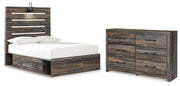 Drystan Full Panel Storage Bed and Dresser