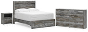 Baystorm Full Panel Storage Bed, Dresser and Nightstand
