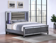 Charcoal Gloss Bed with LED Light