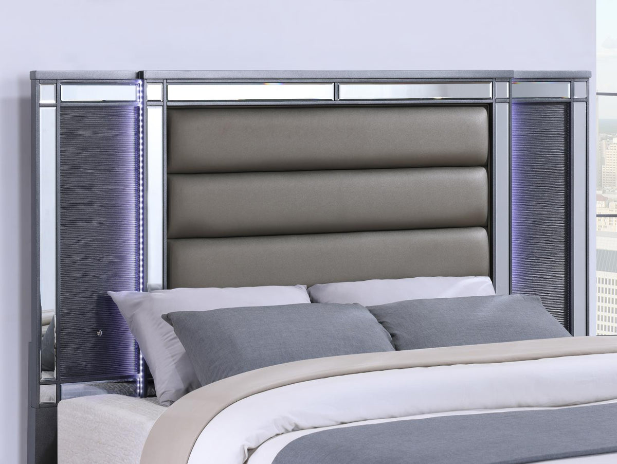 Charcoal Gloss Queen 3-Piece Bedroom Set
