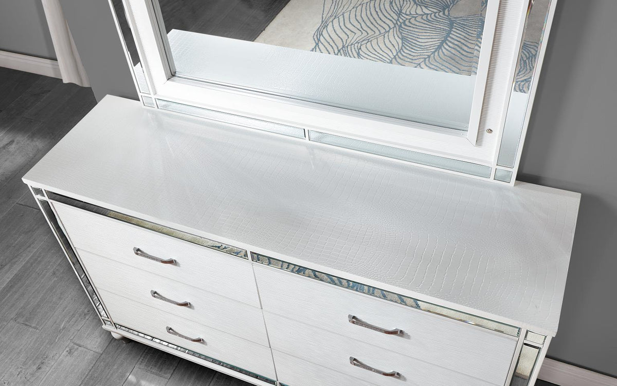 White Gloss King 5-Piece Bedroom Set