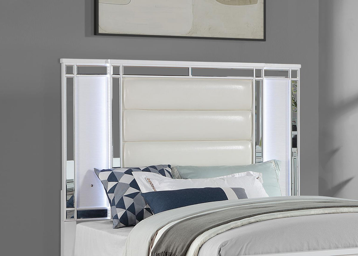 White Gloss Bed with LED Light