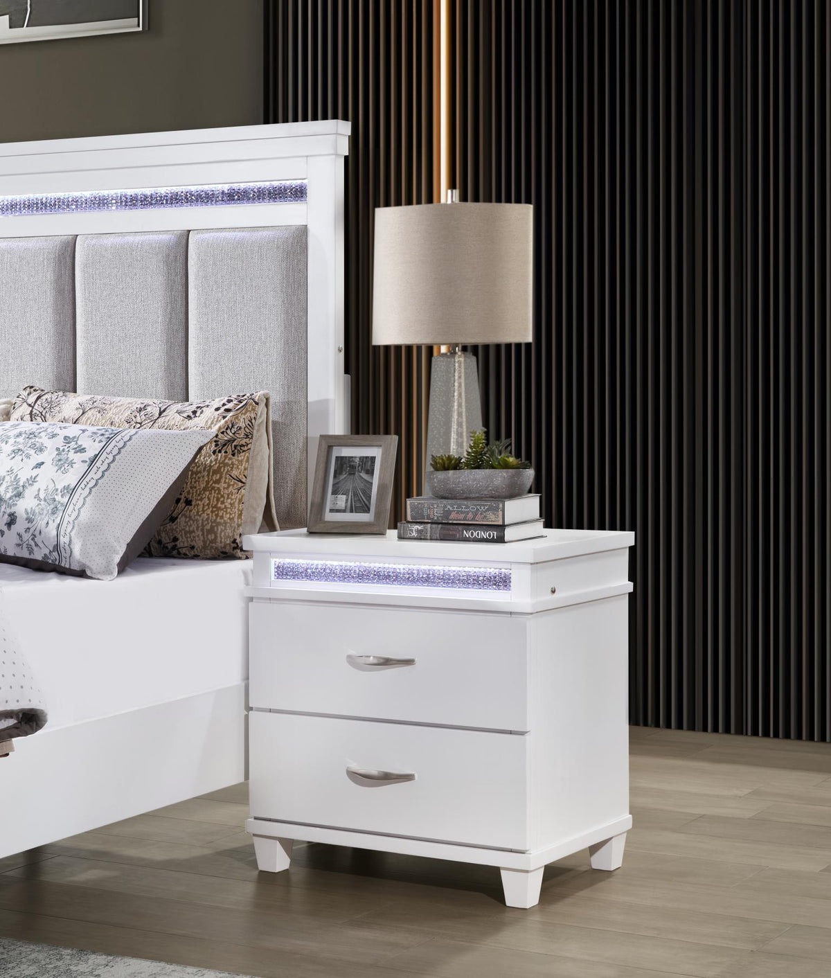 White LED Night Stand
