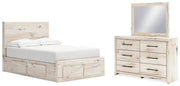 Lawroy Full Panel Storage Bed, Dresser and Mirror