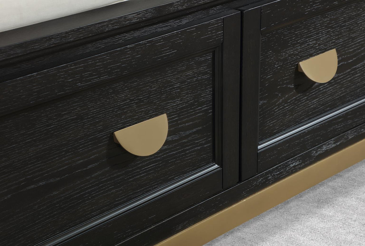 Black/Gold King 3-Piece Bedroom Set