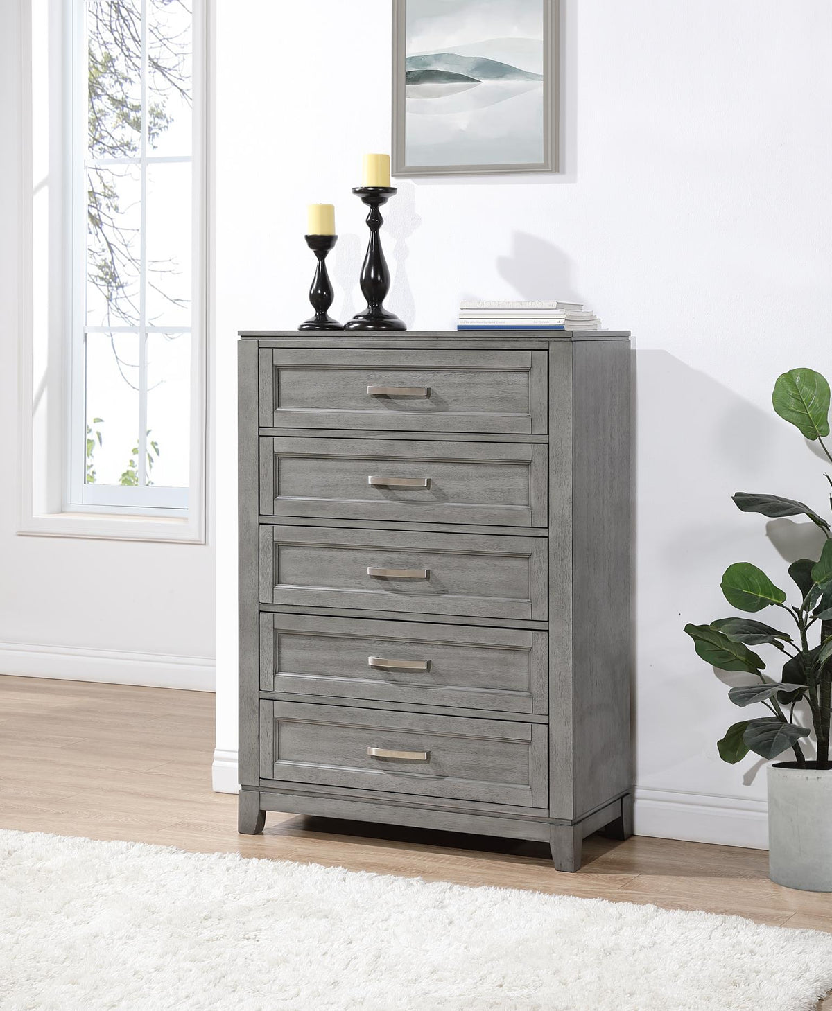 Gray King 5-Piece Bedroom Set B237