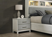 Light Beige/Dove Gray Nightstand