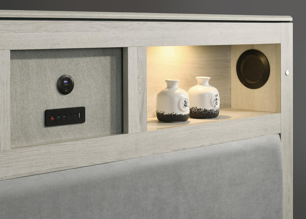 Light Beige/Dove Gray King 3-Piece Bedroom Set