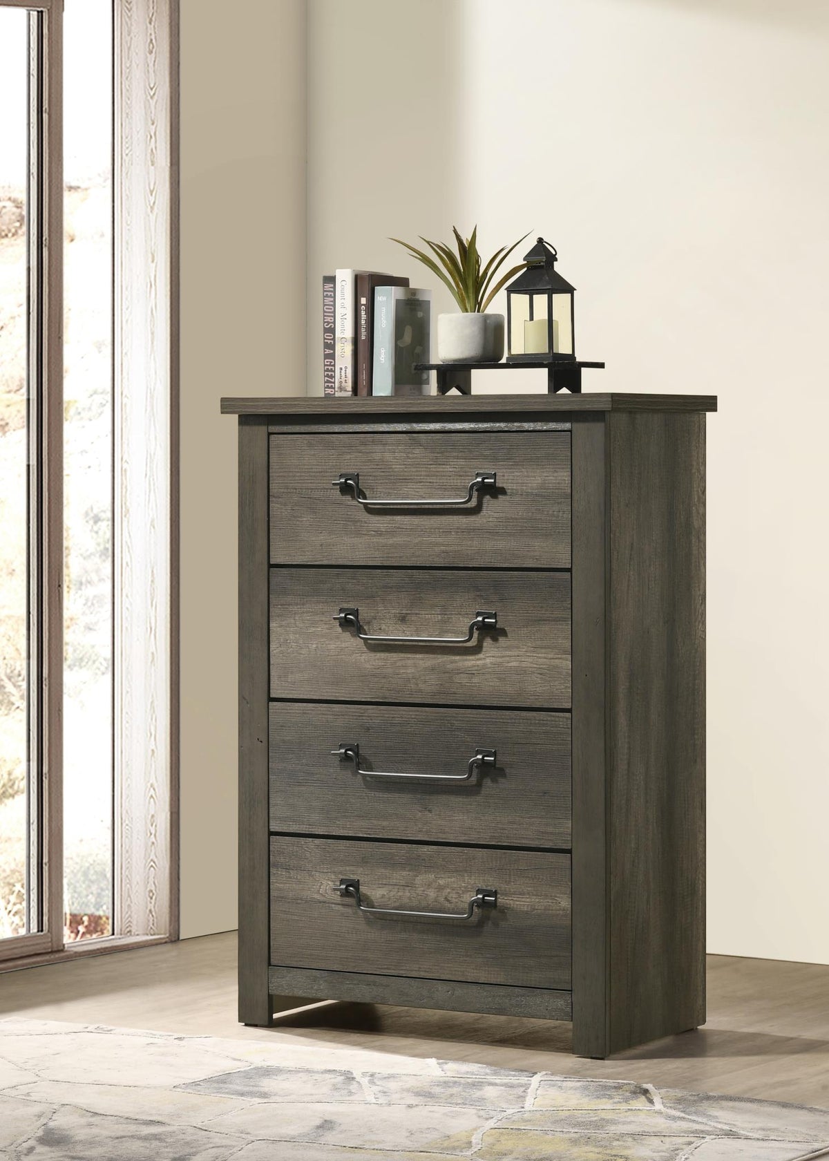 Ash Gray Queen 5-Piece Bedroom Set
