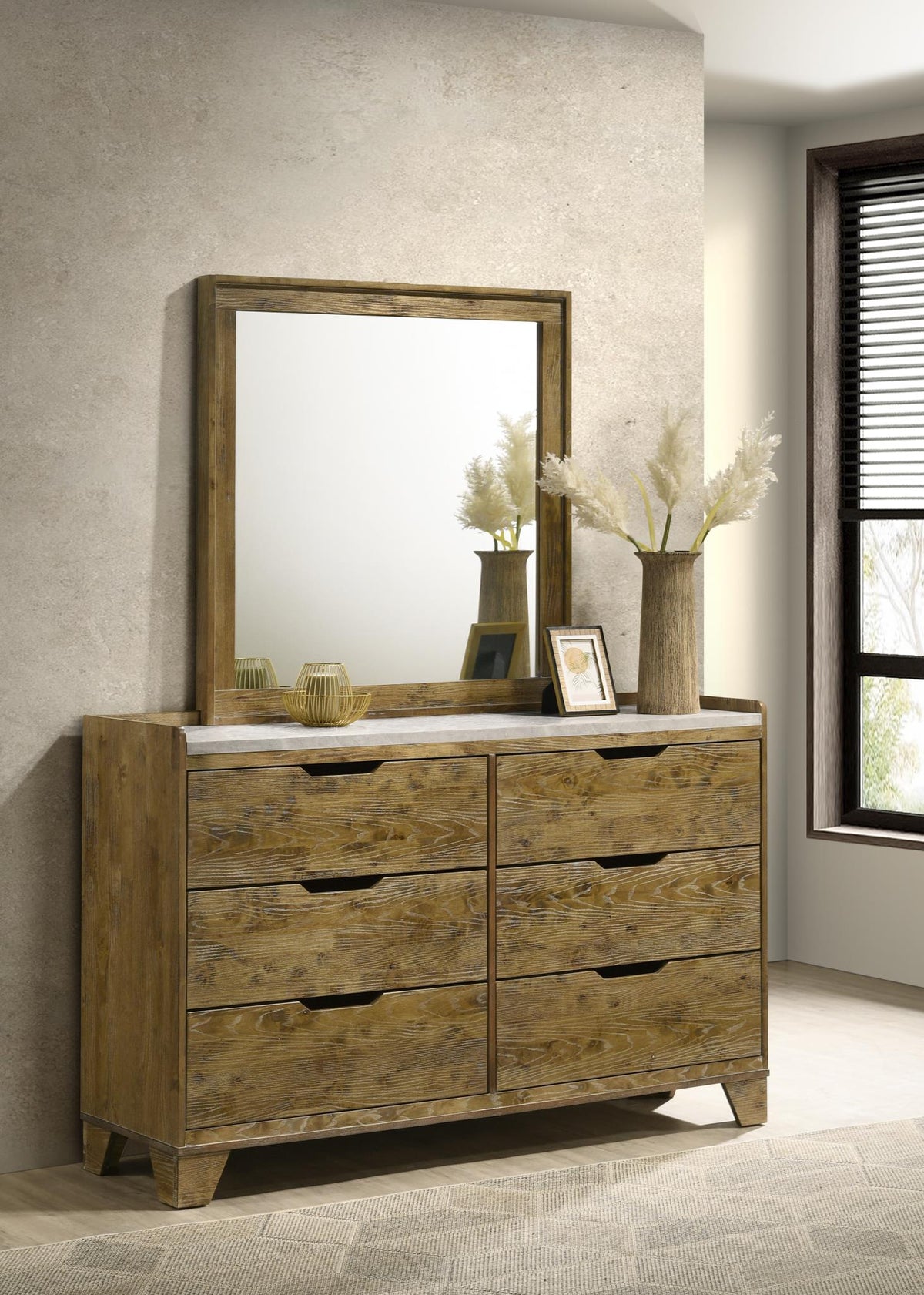 Light Aspen Oak Bed