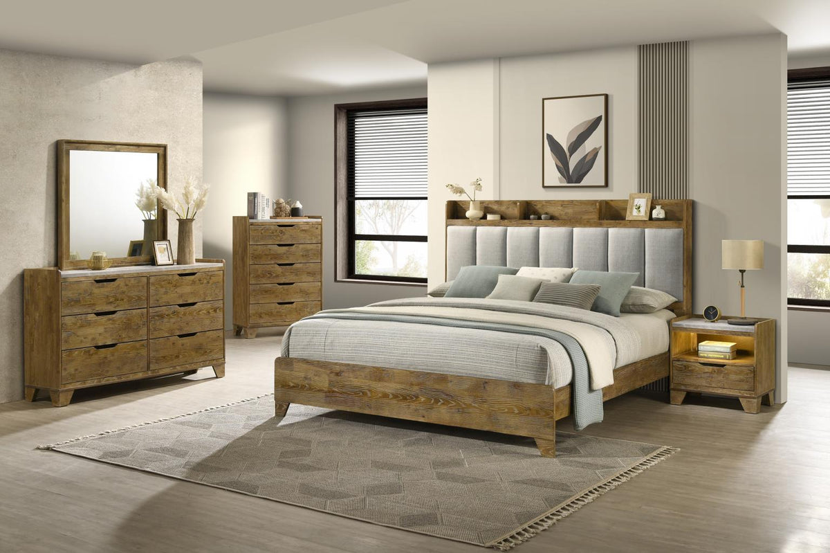 Light Aspen Oak King 5-Piece Bedroom Set