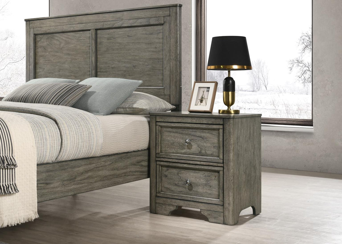 Antique Gray Night Stand