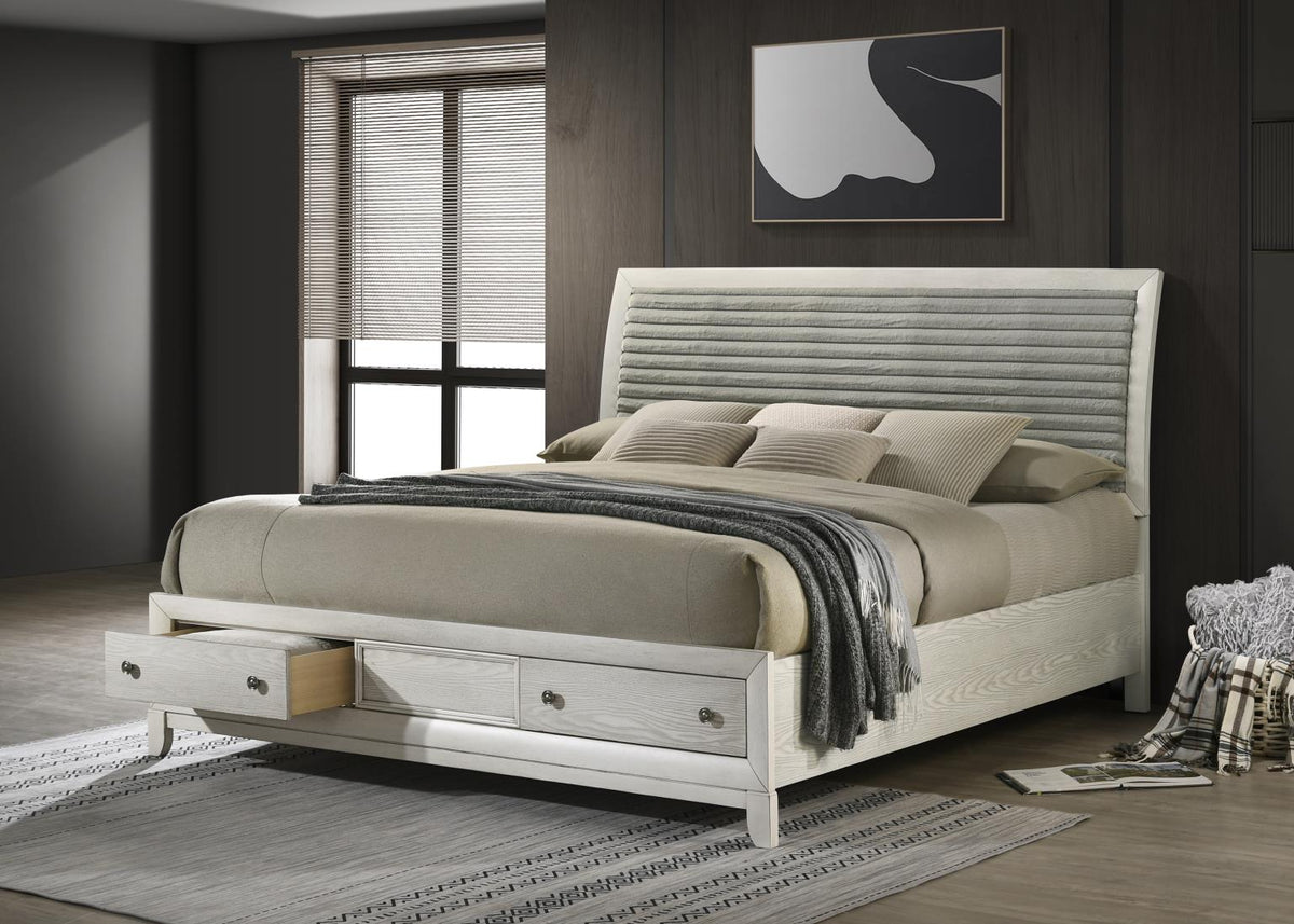 Antique White Oak Bed