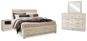 Bellaby King Panel Bed, Dresser, Mirror and 2 Nightstands