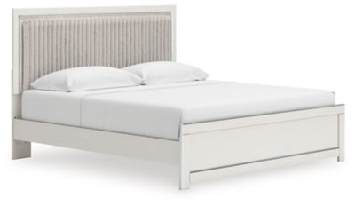 Zuraleus King Upholstered Panel Platform Bed