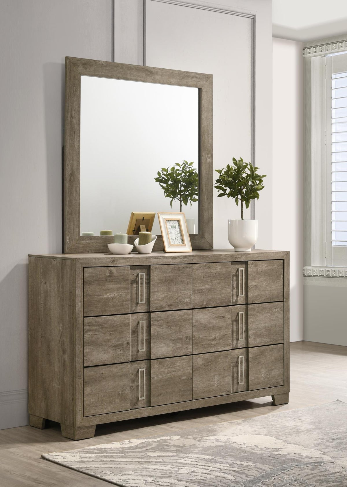Weathered Oak Queen 3-Piece Bedroom Set