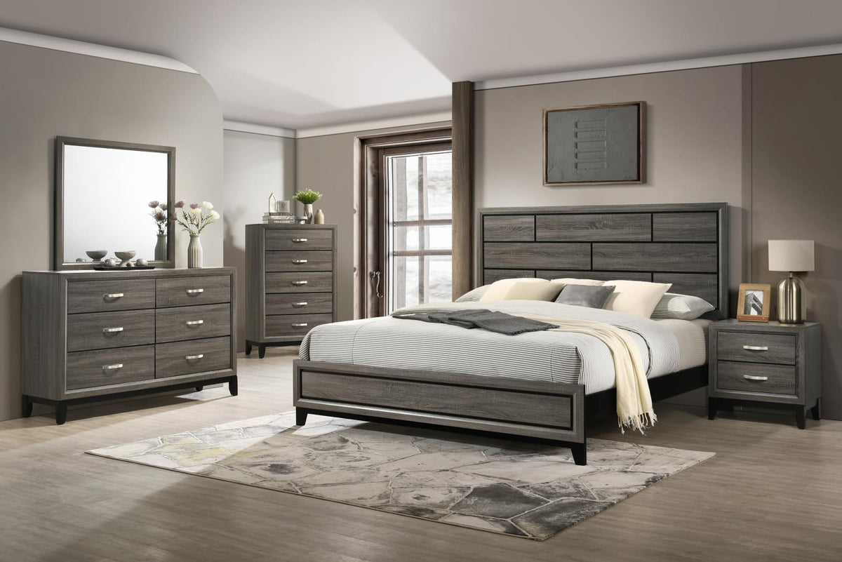 Gray Queen 5-Piece Bedroom Set B371