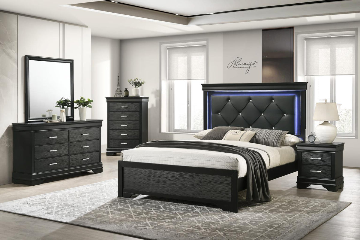 Black Full 5-Piece Bedroom Set B395