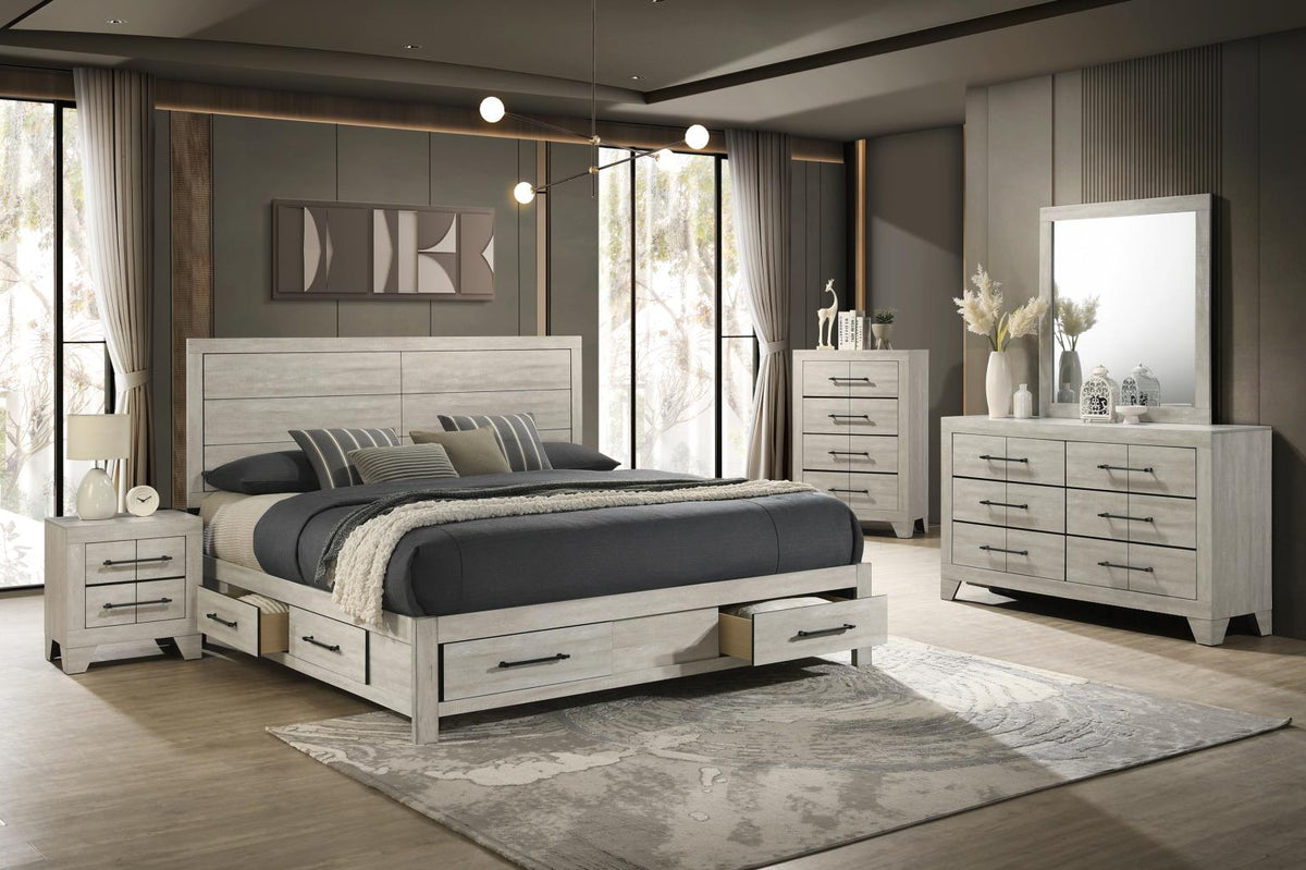 Dusty Gray Oak Bed