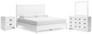 Binterglen King Panel Bed, Dresser, Mirror and Nightstand