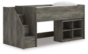 Frandern Twin Loft  Bed with Bookcase Storage