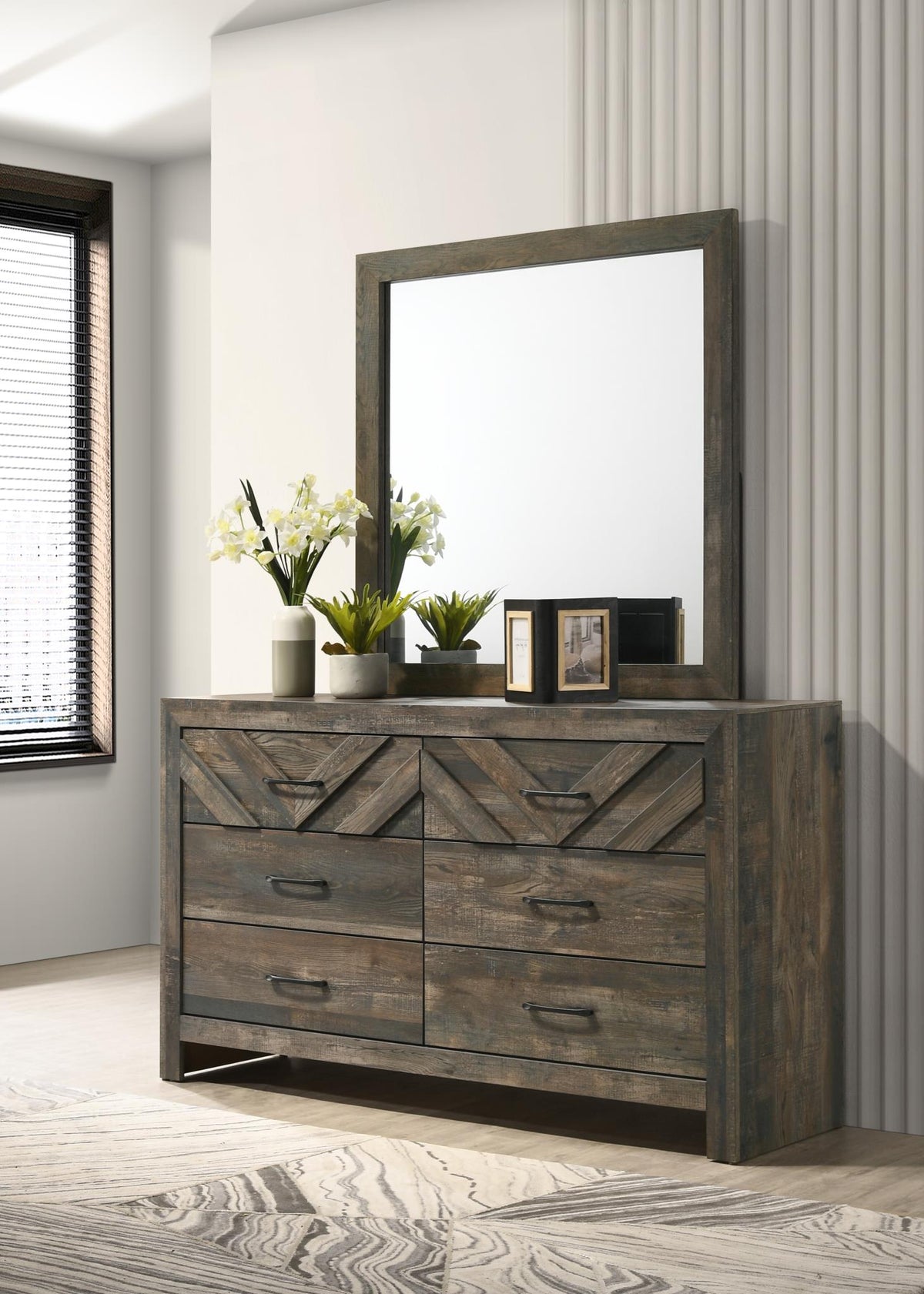 Antique Brown Mirror