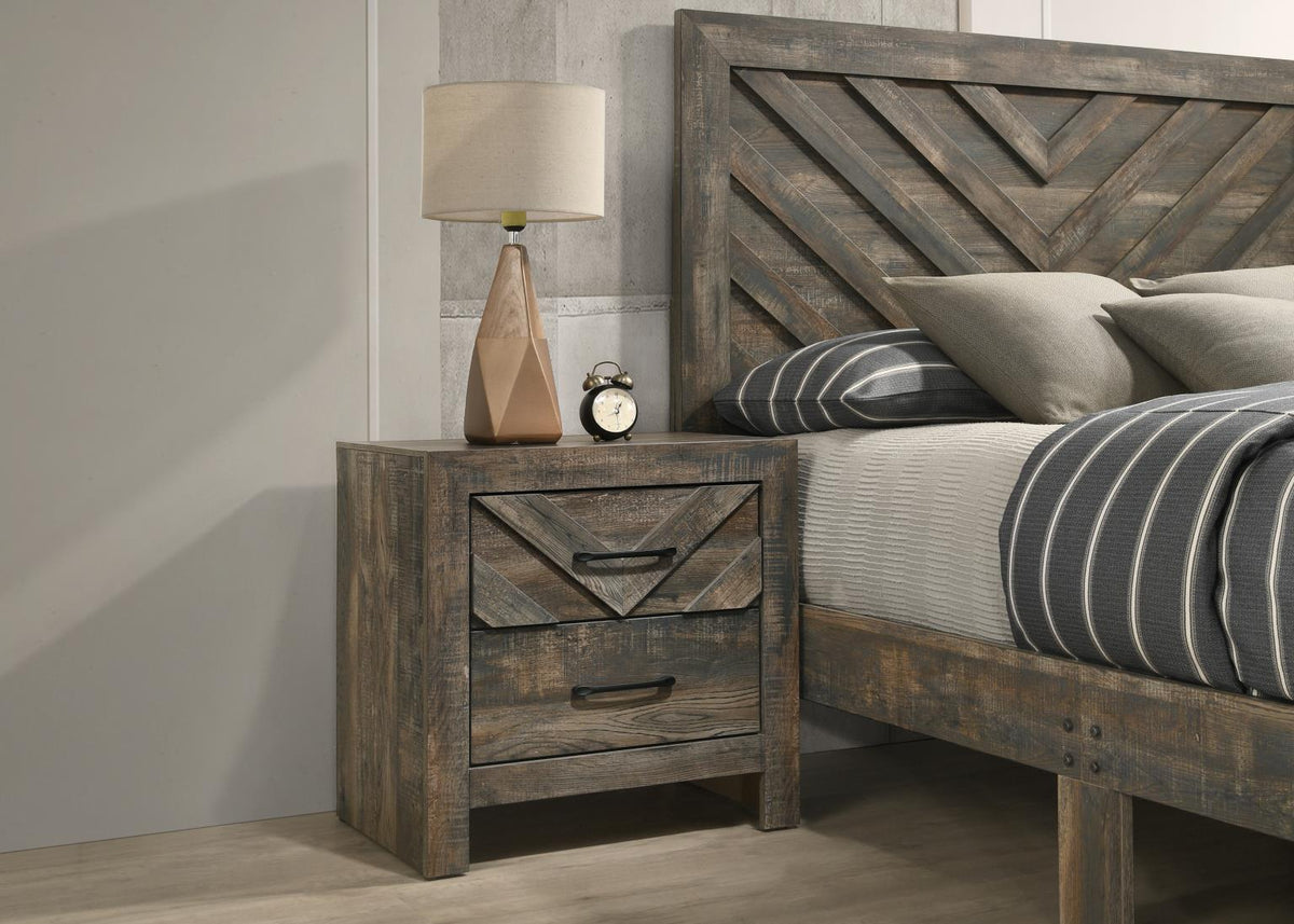Antique Brown King 5-Piece Bedroom Set