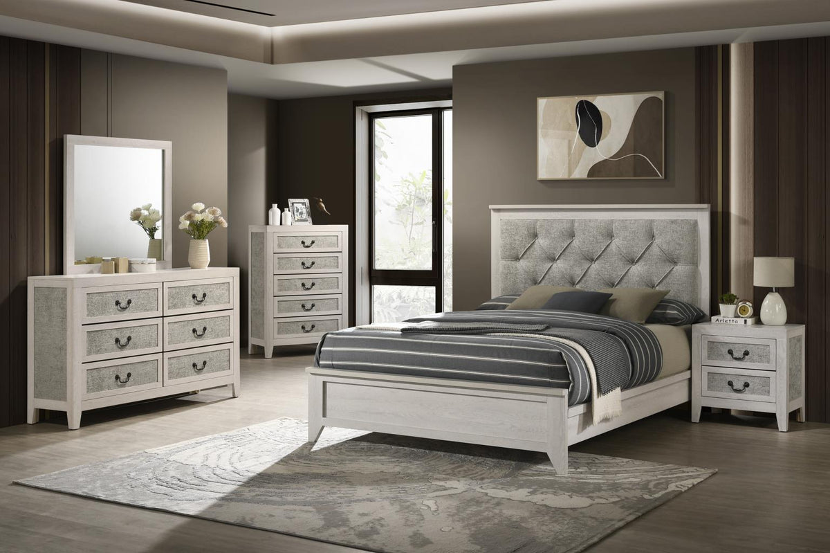 Antique Brass King 5-Piece Bedroom Set