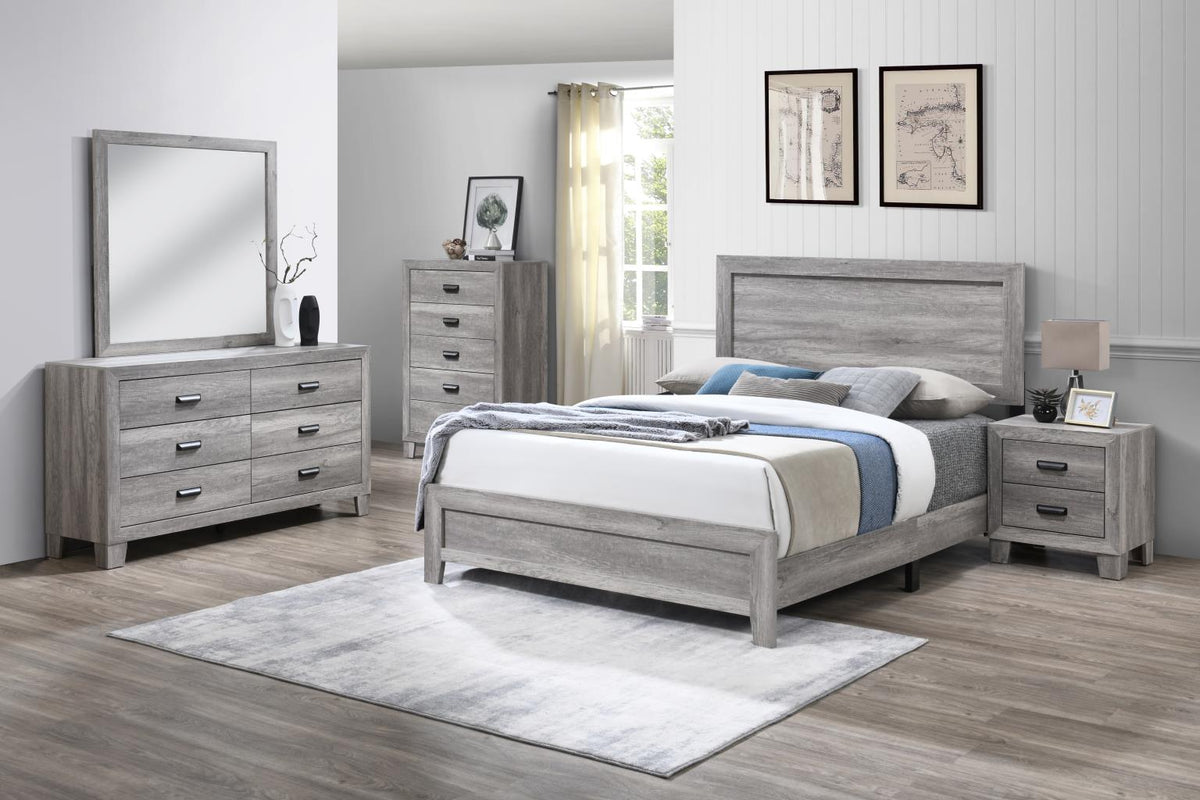Gray Wash King Bed