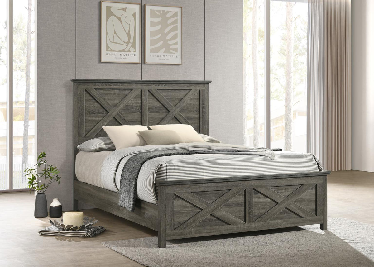 Rustic Gray Bed