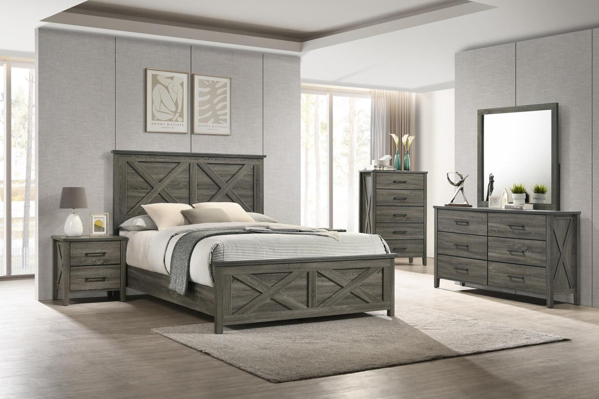 Rustic Gray Queen 3-Piece Bedroom Set