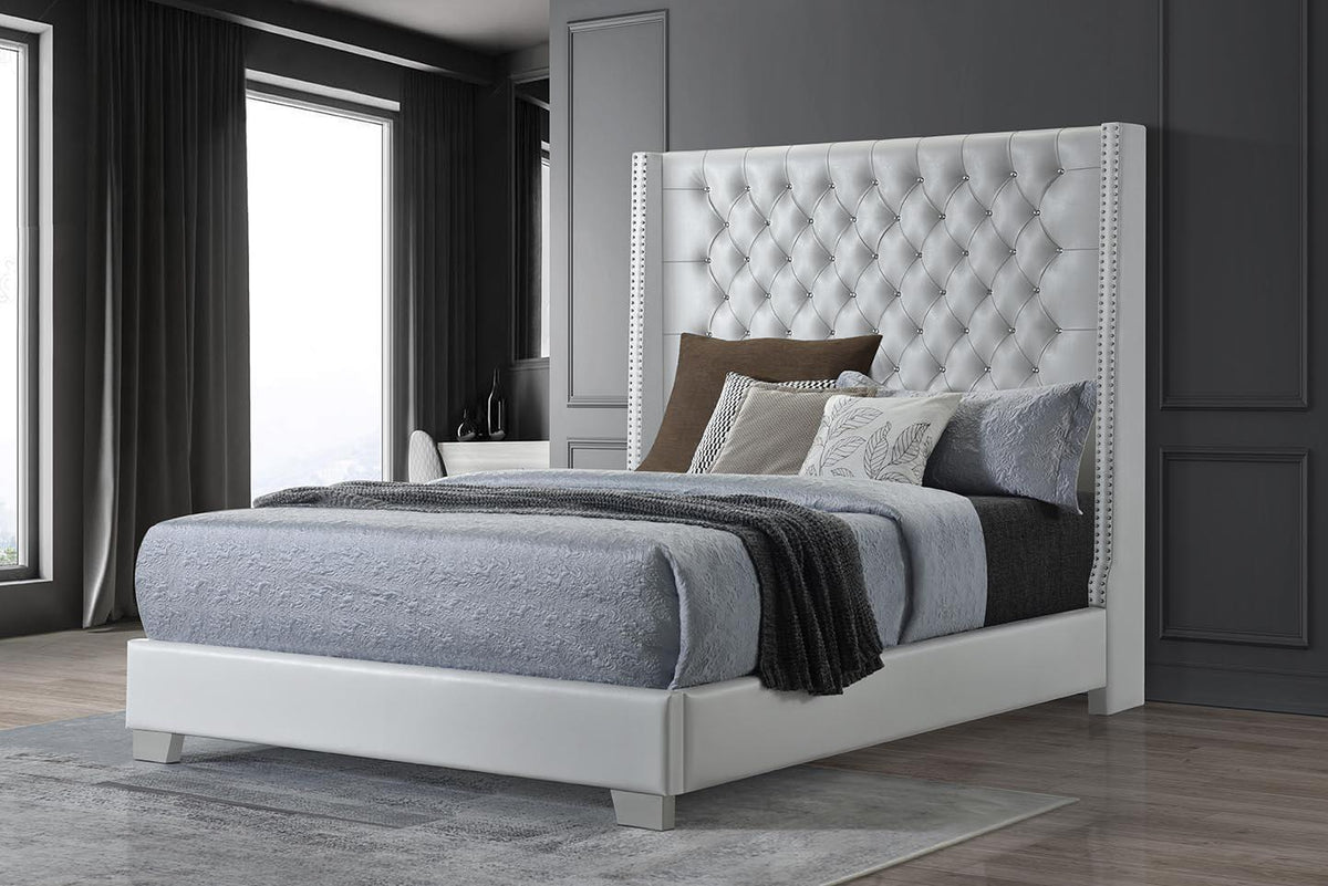 White Leather Bed