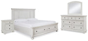 Robbinsdale Queen Storage Bed, Dresser, Mirror and Nightstand