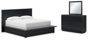 Londer King Panel Bed, Dresser and Mirror